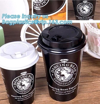 High quality disposable paper cup lower price coffee cup,ripple double single wall disposable coffee paper cup, BAGEASE