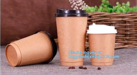 100% Biodegradable Disposable PLA Coated Coffee Paper Cup,9oz hot coffee paper cup with lids/ coffee to go cups/ oem dis