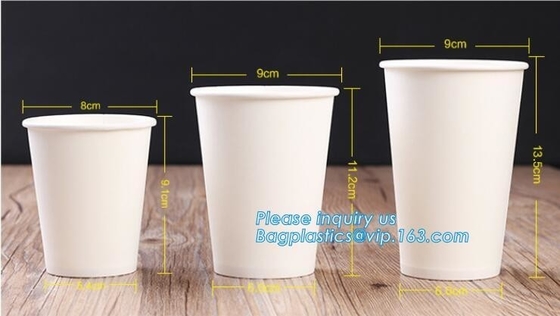 8 OZ Disposable Eco Friendly Coffee Paper Cup,Disposable kraft paper cup customizable coffee milk water juice cup PACKAG