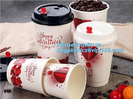 Disposable Insulated Ripple Hot Coffee Paper Cup with Cappuccino Lids,Custom Disposable Paper Cup 6 oz Paper Coffee Cup