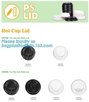 Biodegradable cup lid, PLA cup lid, PP LID, PET LID,Cold cup lid, hot cup lid, 10oz/12oz/16oz/22oz hot drink cup PS lid