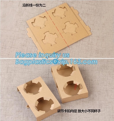 Manufacturer Disposable Take Away Free Samples 4 Paper Cup Holder Tray Carrier,paper holder,newspaper holder recycling,t