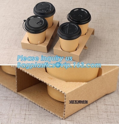 Manufacturer Disposable Take Away Free Samples 4 Paper Cup Holder Tray Carrier,paper holder,newspaper holder recycling,t