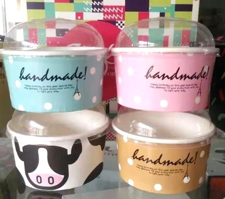 Eco-friendly icecream cup_Food Grade Eco-friendly icecream cup_Wholesale custom flexo printed paper cup bagease package