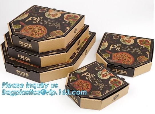 Wholesale Custom Printed Corrugated Cardboard Recycle Paper Pizza Box Manufacturer,Foldable Flat Packing Blank Craft Pac