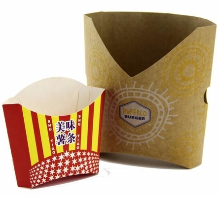 custom printed foldable takeaway paper food grade chicken and french fries chips paper box,potato chip french fries pack