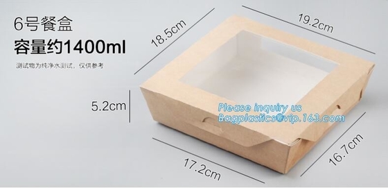 Custom Wholesale Recyclable Packaging Food Kraft Paper Lunch Corrugated Box,premium food box paper folding lunch box bro