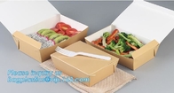High quality recycle custom printed disposable quick kraft lunch paper box fast food box,takeout food packaging kraft pa