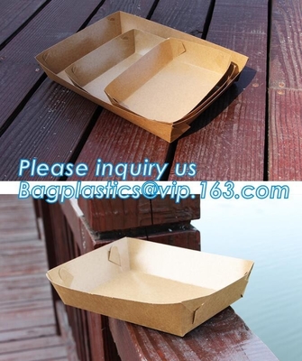 High Quality Eco-healthy Disposable Custom Printed Kraft Lunch Food Paper Box For Food,Food Paper Packaging Lunch Box