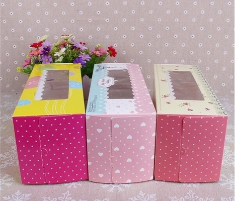 Customized color square white cheap macaron square cake box for packing,embossing cheese cup moon tall cake paper box