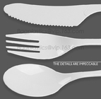 biodegradable and compostable PLA cutlery set, food cutlery set, biodegradable cutlery knife fork spoon