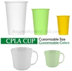 CPLA reusable cup and lid with injection molding, take out PLA degradable cups, hot beveragePLA cups