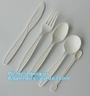 cornstarch biodegradable PLA eco plastic cutlery sets,Plastic spoon fork chopsticks Wheat Straw Reusable Camping Biodegr