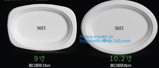 Compostable biodegradable dinner plate corn starch plate,Elegant Disposable Corn Starch Bio Plastic Dinner Plates bagpla