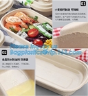 Pulp bowl, sugarcane take away fast food container with Lid,Compostable sugarcane bagasse clamshell food containers pac