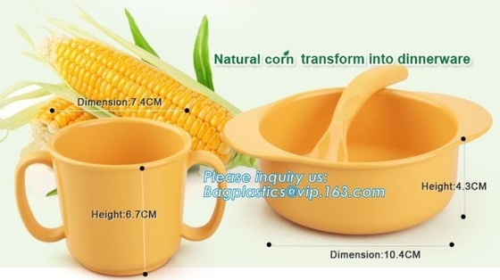 Biodegradable Eco Friendly Dinnerware PLA Bowl , PLA Fruit Salad Bowl Healthy Children