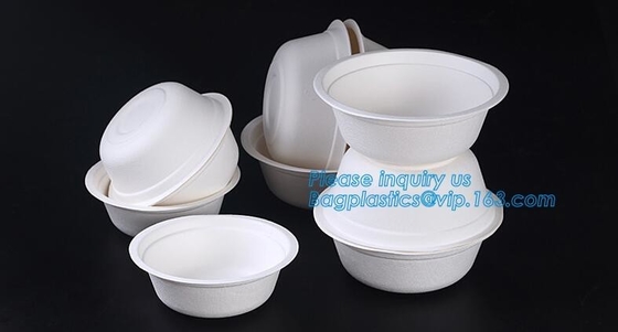 disposable eco friendly sugarcane 500ml bowl,Biodegradable Disposable Sugarcane Bagasse Bowl of 24oz 680ml bagease pac