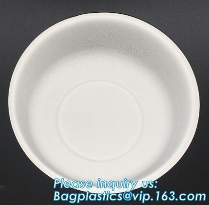 Sugarcane Bagasse Disposable Salad Bowl,biodegradable compostable sugarcane bagasse oval bowl 16oz,8oz 16oz 24oz 32oz bi