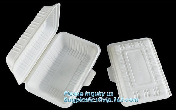 biodegradable corn starch food container,Airline new nature 900ml biodegradable corn starch food container with lid pac