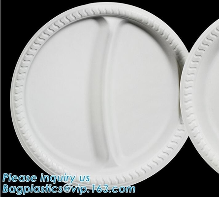 Eco-Friendly biodegradable compostable sugarcane bagasse 7inch food plate,disposable bagasse sugarcane plate 9inch pack