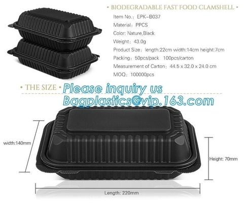 Wholesale 24oz Disposable Bagasse Biodegradable Corn Starch Takeaway Food Container With Lid, bagease, bagplastics pack