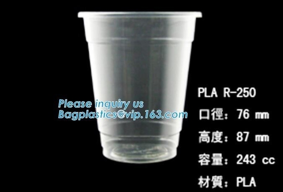 reusable plastic coffee cups made by 100% compostable materials,12oz PLA-lined hot coffee plastic cups PLA cups bagease