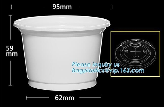 PLA Eco-Friendly Dry Fruit Salad Container Bowl/Tray,90mm yellow disposable CPLA hot drink cup lid for paper cup bagease