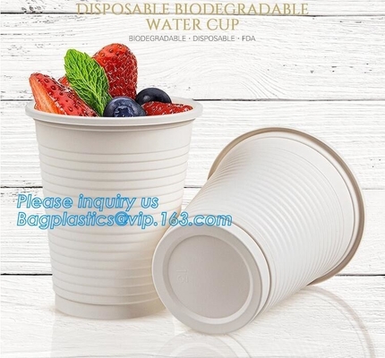 Colorful Biodegradable Bamboo fiber travel cup,Biodegradable 8 Oz White China Microwave Disposable Cornstarch Cup packag