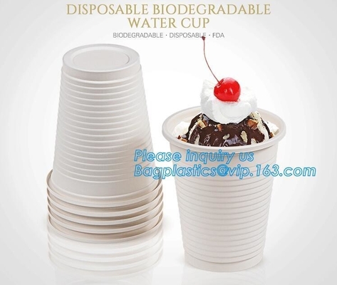 Colorful Biodegradable Bamboo fiber travel cup,Biodegradable 8 Oz White China Microwave Disposable Cornstarch Cup packag