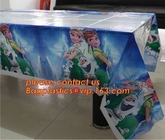 108cm *180cm Cartoon princess disposable tablecloth happy birthday party plastic tablecover supplies girls favor 1pcs/lo