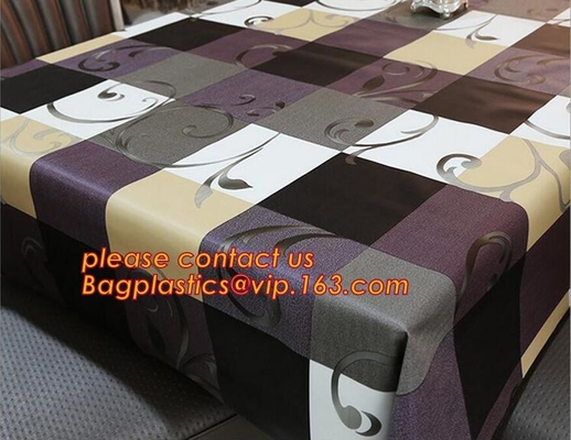 PVC European style square table cloth waterproof Oilproof non wash plastic pad plus velvet anti hot coffee tablecloth