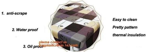 PVC European style square table cloth waterproof Oilproof non wash plastic pad plus velvet anti hot coffee tablecloth