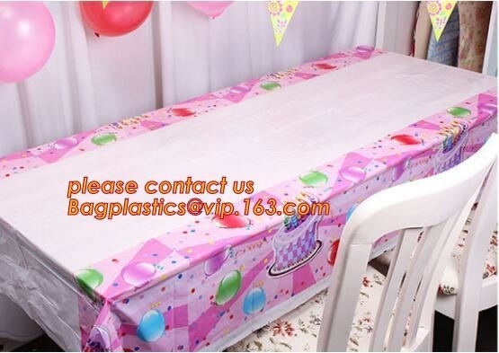 Creative Boys Girls Birthday Party Tablecloth Plastic Disposable Outdoor Kids Supplies Accessories, happy birthday party