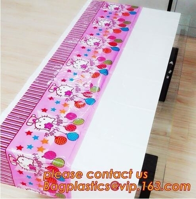 100% BIODEGRADABLE Cold-resistant wholesale custom disposable plastic table cover rolls pvc round table covers wedding