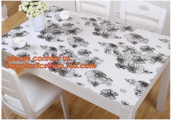 Glass Cloth Mat Eco Friendly Dinnerware Soft Plastic Tablecloth Waterproof And Oil Proof