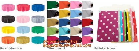 WHOLESALE DISPOSABLE PE PRINTED POLKA DOTS PARTY TABLE CLOTH, TABLE COVER,1PCS/BAG,600BAGS/CTN,SEASONAL PACKAGING TPU EV