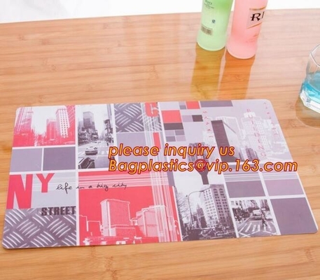 Wholesale price dining mat PVC Fabric silicone placemat table mat,tableware accessories round plastic placemat PVC water