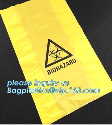 PE biohazard garbage bag for hospital waste, infectious waste bags, medical Fluid bag, healthcare, health care, hospital