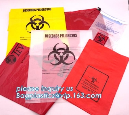 Biohazard Specimen Bag Autoclavable Biohazard Bags, Customized Autoclave Bag, Oversize Super-Thick Film Autoclavable Bio