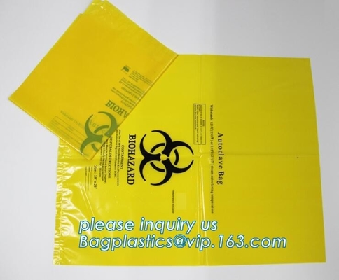 Biohazard Specimen Bag Autoclavable Biohazard Bags, Customized Autoclave Bag, Oversize Super-Thick Film Autoclavable Bio