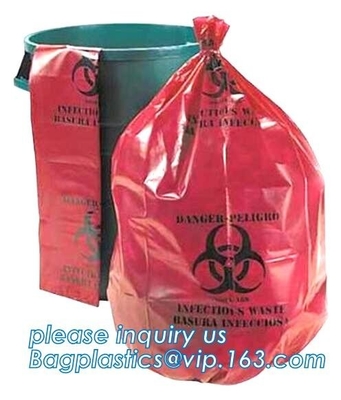 autoclavable Biohazard Collection Bags, 40 Gallon Biohazard Garbage Bag, ldpe biohazard plastic bags, bagplastics, pac