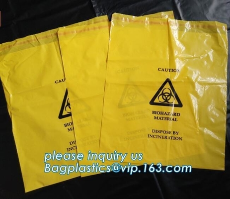 Customized Biohazard Waste Bag, autoclavable ldpe medical biohazard waste plastic bags, Biohazard Waste Disposal Bags, H