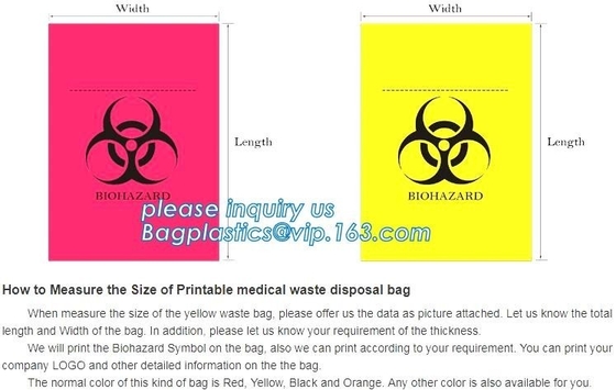 Bio Harzard Specimen Bags/Medical Waste Biohazards Bag/Medical Waste Disposal, infectious medical waste disposal plastic