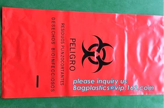 Medical Consumables Biohazard waste bag, Drawstring Medical Waste Bags, Medical Biohazard Autoclave Bags, bagplastics