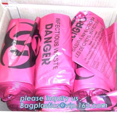 Medical Consumables Biohazard waste bag, Drawstring Medical Waste Bags, Medical Biohazard Autoclave Bags, bagplastics