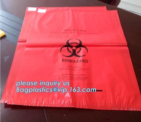 Medical Consumables Biohazard waste bag, Drawstring Medical Waste Bags, Medical Biohazard Autoclave Bags, bagplastics