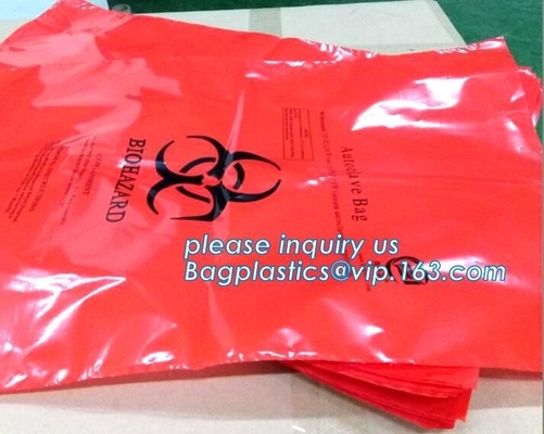 Medical Consumables Biohazard waste bag, Drawstring Medical Waste Bags, Medical Biohazard Autoclave Bags, bagplastics