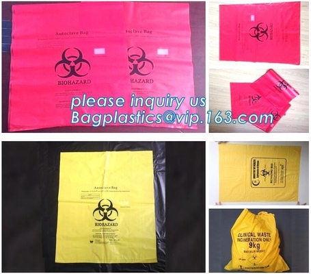 Biohazardous Bags with Custom Printed for Laboratory Used, disposable Polypropylene Autoclavable Biohazard Bag, bagease