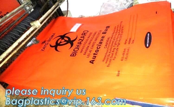 Biohazard medical waste bag yellow plastic draw tape bag, promotional medical bags, madical biohazard bags, bagplastics