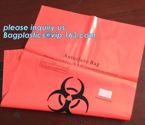 Biohazard medical waste bag yellow plastic draw tape bag, promotional medical bags, madical biohazard bags, bagplastics